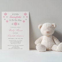 Een beetje sneeuwvlok is onderweg Baby shower