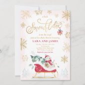 Een beetje sneeuwvlok is onderweg Baby shower  Kaart (Voorkant)