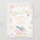 Een beetje sneeuwvlok is onderweg Baby shower Kaart (Voorkant)