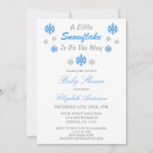 Een beetje sneeuwvlok is onderweg Baby shower Kaart (Voorkant)