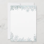 Een beetje sneeuwvlok is onderweg baby shower mint kaart (Achterkant)