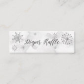 Een beetje sneeuwvlok is onderweg luier rafel mini visitekaartje (Voorkant)