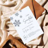 Een beetje sneeuwvlok is op de weg Baby shower Kaart