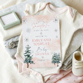 Een beetje sneeuwvlok is op de weg douche uitnodig kaart