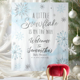 Een beetje sneeuwvlok jongen winter Baby shower ac Wandkleed