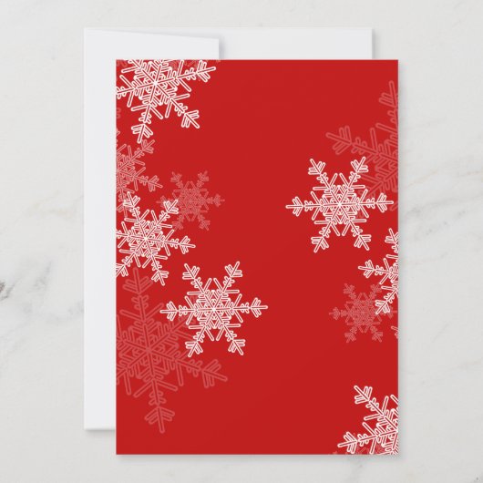 Een beetje sneeuwvlok minimalistisch rood patroon kaart (Achterkant)