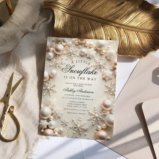Een beetje sneeuwvlok neutraal Baby shower Kaart