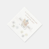Een beetje sneeuwvlok neutraal Baby shower Servet (Hoek)