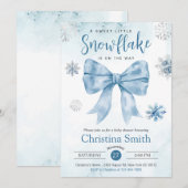 Een beetje sneeuwvlok op de weg Blue Baby Boy Show Kaart (Voorkant / Achterkant)