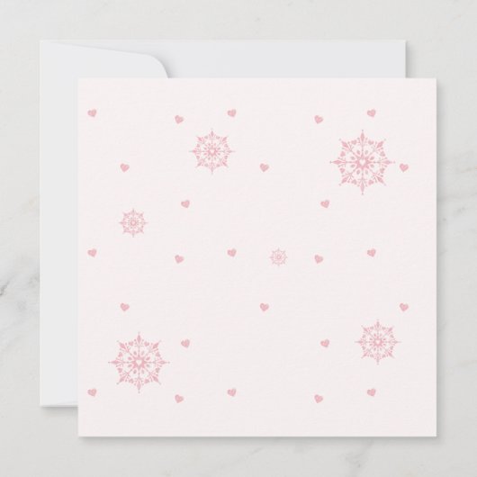 Een beetje sneeuwvlok roze Baby shower dank je kaa Bedankkaart (Achterkant)