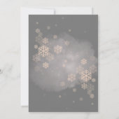 Een beetje sneeuwvlok roze sneeuwvlok roze poinset kaart (Achterkant)
