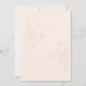 Een beetje sneeuwvlok roze sneeuwvlok roze poinset kaart (Achterkant)