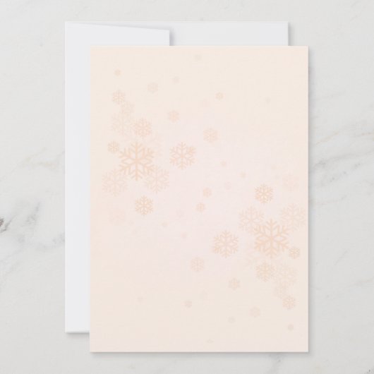 Een beetje sneeuwvlok roze sneeuwvlok roze poinset kaart (Achterkant)