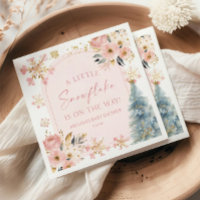 Een beetje sneeuwvlok roze winter Baby shower