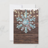 Een beetje sneeuwvlok rustieke winter Baby shower Bedankkaart (Achterkant)