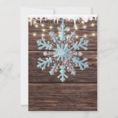 Een beetje sneeuwvlok rustieke winter Baby shower Kaart (Achterkant)