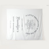 Een beetje sneeuwvlok Winter Baby shower Achtergro Wandkleed (Voorkant (horizontaal))