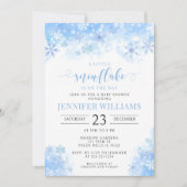 Een beetje sneeuwvlok winter baby shower uitnodigi kaart (Voorkant)