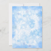 Een beetje sneeuwvlok winter baby shower uitnodigi kaart (Achterkant)