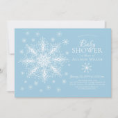 Een beetje sneeuwvlok Winter Boy Baby shower Kaart (Voorkant)