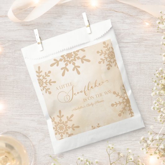 Een beetje sneeuwvlok Winter Wonderland Baby showe Bedankzakje (Geknipt)