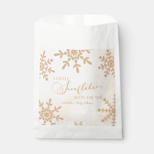 Een beetje sneeuwvlok Winter Wonderland Baby showe Bedankzakje (Voorkant)