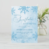 Een beetje sneeuwvlok Winter Wonderland Baby showe Kaart (Staand voorkant)