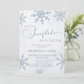 Een beetje sneeuwvlok Winter Wonderland Baby showe Kaart (Staand voorkant)