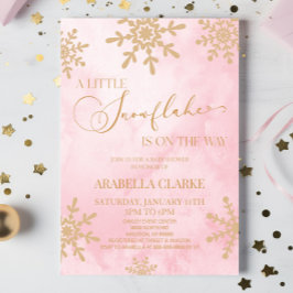 Een beetje sneeuwvlok Winter Wonderland Baby showe Kaart