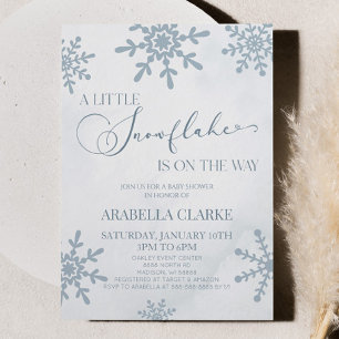 Een beetje sneeuwvlok Winter Wonderland Baby showe Kaart