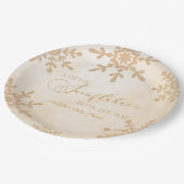 Een beetje sneeuwvlok Winter Wonderland Baby showe Papieren Bordje (Gekanteld)