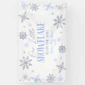 Een beetje sneeuwvlok winterblauw Baby shower Spandoek (Verticaal)