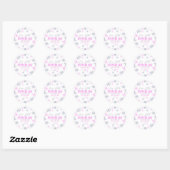 Een beetje sneeuwvlok winterroze Baby shower Ronde Sticker (Vel)
