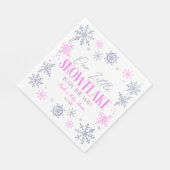 Een beetje sneeuwvlok winterroze Baby shower Servet (Hoek)