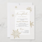 Een beetje sneeuwvlok zacht neutraal Baby shower Kaart (Voorkant)