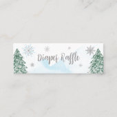 Een beetje sneeuwvlokken Baby Diaper Raffle Mini Visitekaartje (Voorkant)