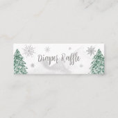 Een beetje sneeuwvlokken Baby Diaper Raffle Mini Visitekaartje (Voorkant)