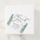 Een beetje sneeuwvlokken Baby shower Blauw Dank je Bedankjes Labels (In situ)