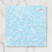 Een beetje sneeuwvlokken Baby shower Blauw Dank je Bedankjes Labels (Achterkant)