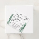 Een beetje sneeuwvlokken Baby shower Grijs Dank je Bedankjes Labels (In situ)