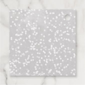 Een beetje sneeuwvlokken Baby shower Grijs Dank je Bedankjes Labels (Achterkant)