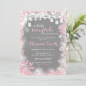 Een beetje sneeuwvlokken Baby shower Kaart (Staand voorkant)