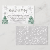 Een beetje sneeuwvlokken Baby shower met Kerstmis  Informatiekaartje (Voorkant / Achterkant)