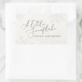 Een beetje sneeuwvlokken baby shower rechthoekige sticker (Tas)