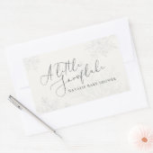 Een beetje sneeuwvlokken baby shower rechthoekige sticker (Envelop)