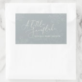 Een beetje sneeuwvlokken baby shower rechthoekige sticker (Tas)