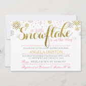Een beetje sneeuwvlokken baby shower uitnodiging r