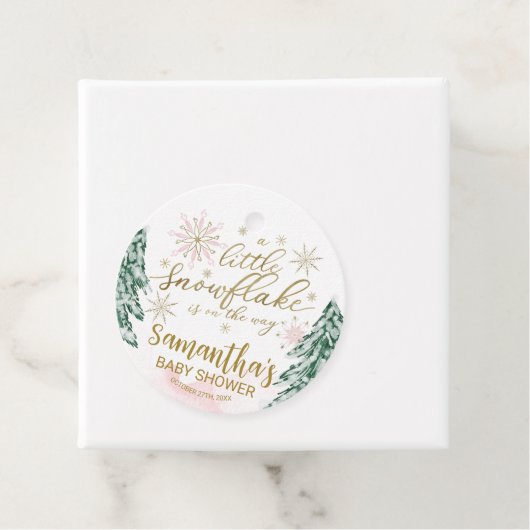 Een beetje sneeuwvlokken WinterBaby shower Bedankjes Labels (In situ)