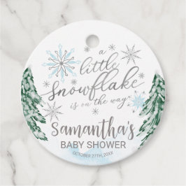 Een beetje sneeuwvlokken WinterBaby shower Bedankjes Labels