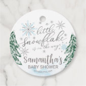 Een beetje sneeuwvlokken WinterBaby shower Bedankjes Labels (Voorkant)